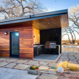 Проекти на бани с тераса и барбекю (28 снимки): зона за отдих 3 в 1